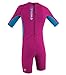 O'Neill Wetsuits Toddler 2 mm Reactor Spring Wetsuit, Pink/Tahiti, 6