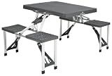 Folding Camping / Pique-Nique Table et Tabouret Set - Argenté