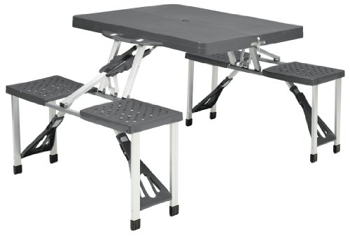 Easy Camp Picknichtisch Toulouse, schwarz/silber, 670410 Preisvergleich