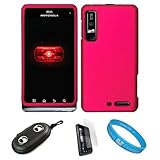 Hot Pink 2 Piece Protective Snap-On Hard Case Cover for Motorola Droid 3 Ve ....