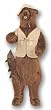 58" Deluxe Life-Size Plush Standing Brown Fisherman Bear Commercial Display