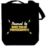 Powered By Director Of Photographys Occupations Tote Bag (Black, Canvas, Unisex)
