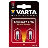 Varta 751 Gluehlampe Stecksockel 2,4V 0,7A 2er Pack