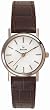 Bulova Women's 98V31 Brown Leather Quartz Watch with White Dial