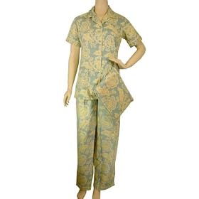 Buy Blue Yellow Roses French Elegant Design Short Sleeve Pajamas ~ 3 sizes by var goTwisterProductImageStrings = new Object();goTwisterProductImageStrings['prodImageNotAvailTextNoColor'] = 