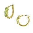 FOJO's 14K Gold Genuine Peridot Hoop Earrings