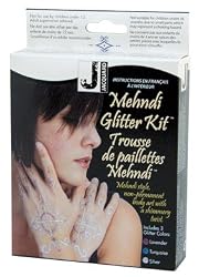 Jacquard Mehndi Glitter Body Air Kit Includes 3 Glitter Colors