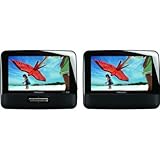 Philips PD7012/37 7-Inch LCD Dual Screen Portable DVD Player, Black