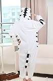 Skycastle(tm) High Quality White Tiger Cartoon Animal Shaped Winter Unisex One-piece Pajamas Hoodie Sleepwear Cosplay Costume (L)