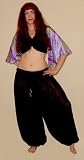 Black Silk Harem Pants