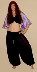 Black Silk Harem Pants