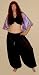 Black Silk Harem Pants