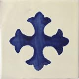 Mexican Tile - 4x4 Blue Cross Talavera