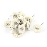 uxcell バフ研磨ホイール 電気ドリル用 ベージュ ストレート シャンク 1 "径 ポーランド 16個