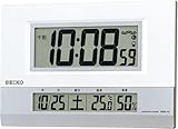 SEIKO CLOCK (セイコークロック) 掛け時計 デジタル 電波時計 ツイン・パ 温度表示 湿度表示 常時点灯 SQ414W