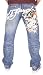ED HARDY Christian Audigier Final Battle Eagle Strikes Skull Mens Jeans 34 Inch Inseam