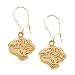 14K Yellow Gold 10.50 x 13 MM Jacksonville Jaguars NFL Logo Dangle Earrings