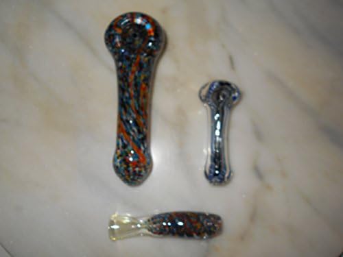 Hand Blown Glass 4 3/4" Incense Burner Set Of 3
