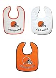 Cleveland Browns 3 Pack Snap Bib Set