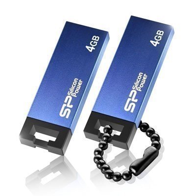 安いシリコンパワー USB2.0フラッシュメモリ Touch 835 4GB 金属筺体 超小型 SP004GBUF2835V1B