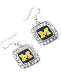 Licensed University of Michigan Wolverines College Earrings Fashion Jewelry
