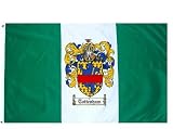 Tottenham Family Crest / Coat of Arms Flag. Large 3 ft. x 5 ft. polyester flags.