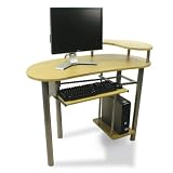 HandStands Large Computer Desk / Table - Natural Wood Finish tagged \