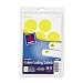 Avery Self-Adhesive Removable Labels, 1.25 Inches Diameter, Yellow Neon, 400 per Pack (05499)