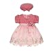 Baby Girl Fancy Dress - 3 Pc Set Dusty Rose w/ Embroidery (3M - 24M) NEW