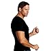Insta Slim Compression Crew-Neck T-Shirt, Black, Extra Large, Shapewear for Men