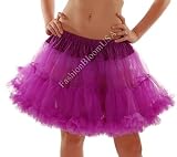 Sexy Layered Tulle Crinoline Petticoat Slip PURPLE One-Size