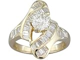 EGL CERTFIED H COLOR ROUND 1.44CT DIAMOND ENGAGEMENT RING YELLOW GOLD