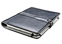 M-Edge Prodigy Genuine Leather Kindle Jacket with Hinge (Fits 6" Display, Latest Generation Kindle), Smooth Black