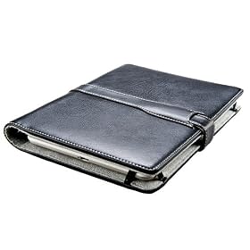 M-Edge Prodigy Genuine Leather Kindle Jacket with Hinge (Fits 6″ Display, Latest Generation Kindle), Smooth Black