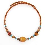 Naturally Yours Coil Beaded Copper Hues Choker