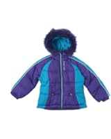 Protection System Girls Faux Fur Trim Bubble Jacket