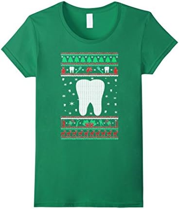 Women's Dentist Christmas 2017 T-Shirt XL Kelly Green