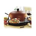 Pizza Oven 4 - Get the Italian restaurant taste in your own home - Suitablbe for baking cookies, mini or large pizza's. With REAL TERRACOTTA DOME. Great for children and adults, for entertaining guests or kids parties!