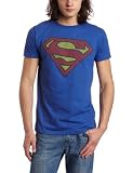 Bioworld Mens Superman Logo Tee, Royal Blue, Large