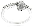 14k White Gold Diamond Dangle Heart "Mom" Ring (1/4 cttw, H-I Color, I2 Clarity)