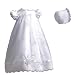 Lauren Madison baby girl Christening Baptism Special occasion Newborn Embroidered dress gown With R