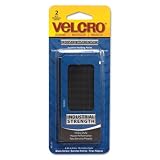 Velcro Products - Velcro - Industrial Strength Sticky-Back Hook & Loop Fastener Strips, 4 x 2, Black - Sold As 1 Pack - 50% stronger than standard hook and loop fasteners. - 2 width for firmer positioning. - Waterproof adhesion, even when submerged. - Indoor or outdoor use. -