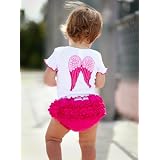 RuffleButts Fuchsia Woven RuffleButt - 18-24m