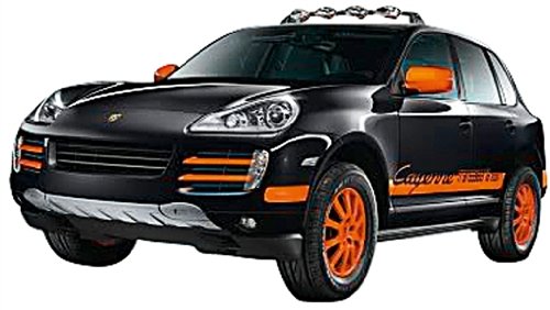 Schuco 452574100 - Porsche Transsyberia, Cayenne S, 1:87, schwarz / orange