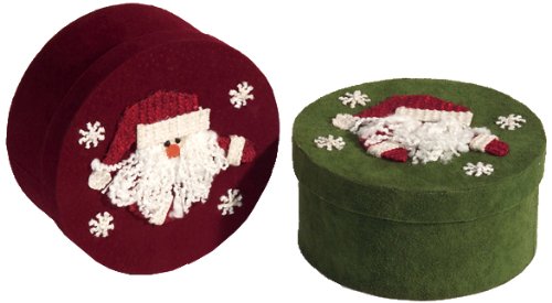 Brauns-Heitmann 47973 Geschenkbox Weihnachtsmann, Gr&ouml;&szlig;e: M, rund, 2 St&uuml;ck, rot / gr&uuml;n