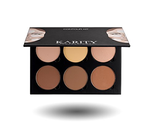 Contour Kit - 6 Pigmented Professional Contour Kit Makeup Palette Set Pro Palette High-end Formula (Highlight & Contour) - Step-by-Step Instructions Included