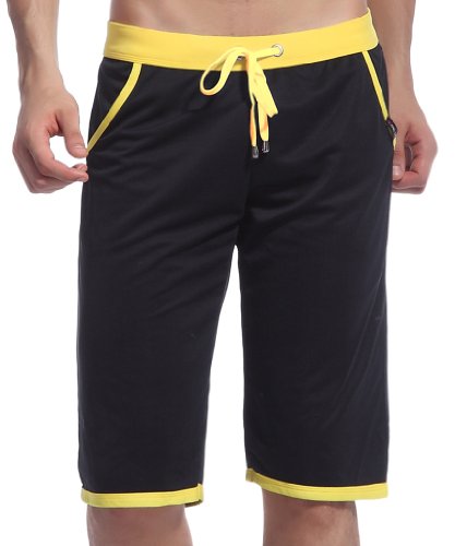 DESMIIT Men's Sport Elastic Waist Shorts Athletic Pants