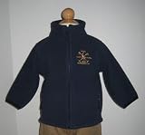 Polo By Ralph Lauren Boys Fleece Zip Up Jacket w/ Cross-Mallet and Multi-Colored Large Polo Pony