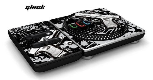 DJ Hero Turntable Controller Protective Skin, Fits Xbox 360, Playstation 2 & 3, Nintendo Wii - Glock Silver