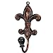 Fleur-De-Lis Metal Wall Hooks, Set of 4